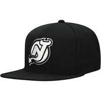 Men's Mitchell & Ness  Black New Jersey Devils Team Snapback Hat