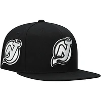 Men's Mitchell & Ness  Black New Jersey Devils Team Snapback Hat