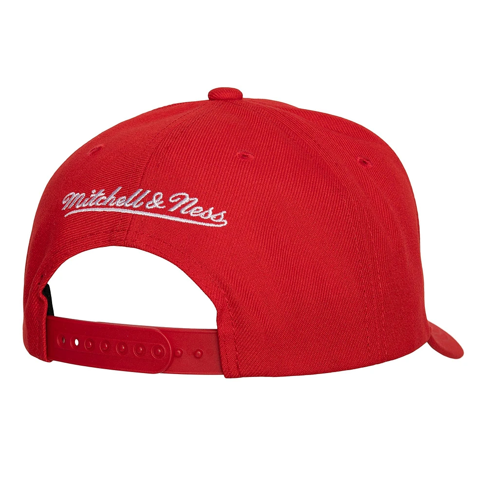 Casquette réglable rouge Mitchell & Ness des Devils du New Jersey Team Ground Pro pour hommes