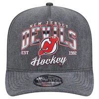 Casquette pré-courbée 9FIFTY Snapback New Era anthracite New Jersey Devils pour homme
