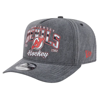 Casquette pré-courbée 9FIFTY Snapback New Era anthracite New Jersey Devils pour homme