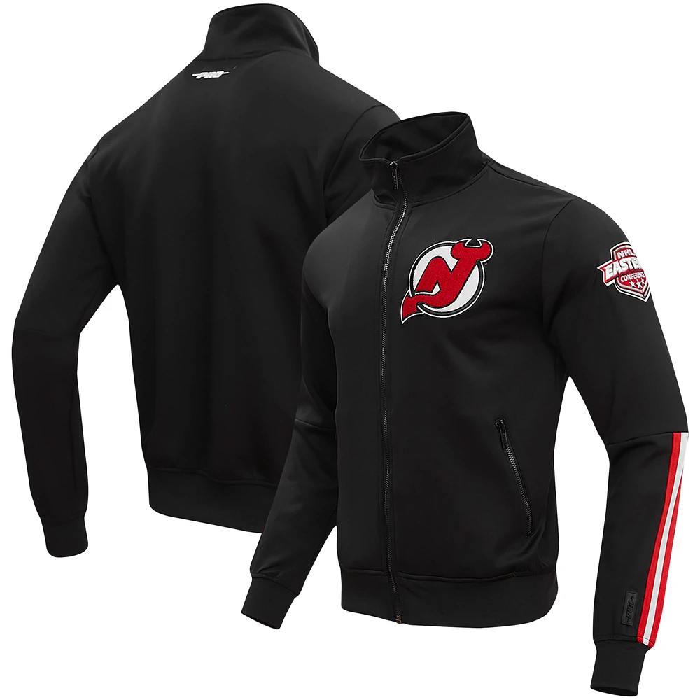 Men's Pro Standard Black New Jersey Devils Classic Chenille Full-Zip Track Jacket