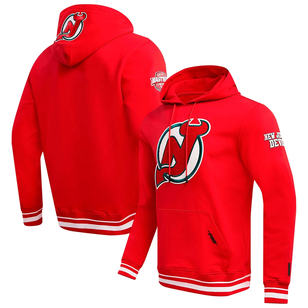 Sweat à capuche en polaire classique rétro Pro Standard rouge des New Jersey Devils pour hommes