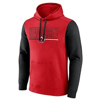 Men's Red New Jersey Devils Deliver Fleece Pullover Hoodie