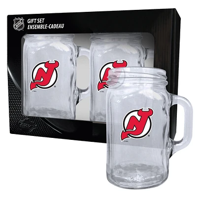 New Jersey Devils 2-Pack 16oz. Mason Mug Set