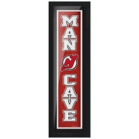 Devils du New Jersey - Enseigne encadrée Man Cave 6'' x 22''