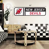 New Jersey Devils - 90'' x 23'' Team Logo Repositionable Wall Decal