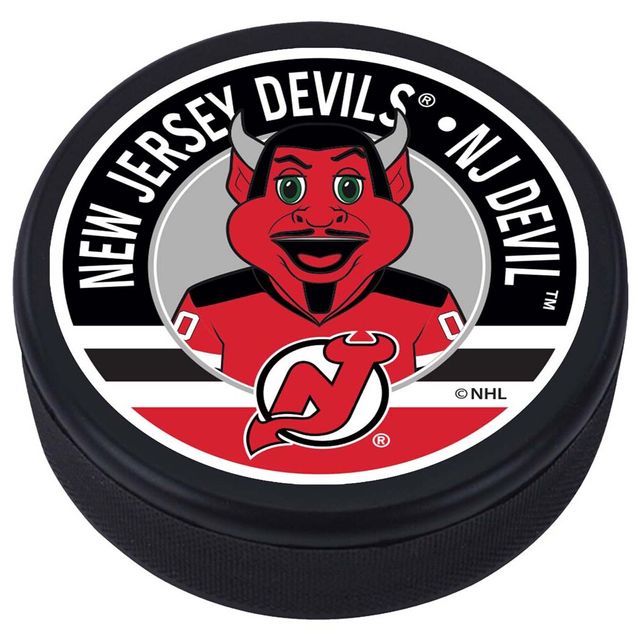 Devils du New Jersey - Mascot Design Hockey Puck