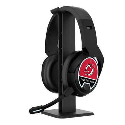 New Jersey Devils Personalized Bluetooth Gaming Headphones & Stand