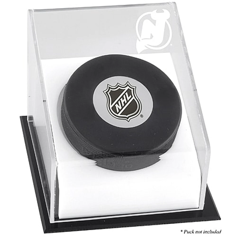 New Jersey Devils Puck Deluxe Logo Display Case