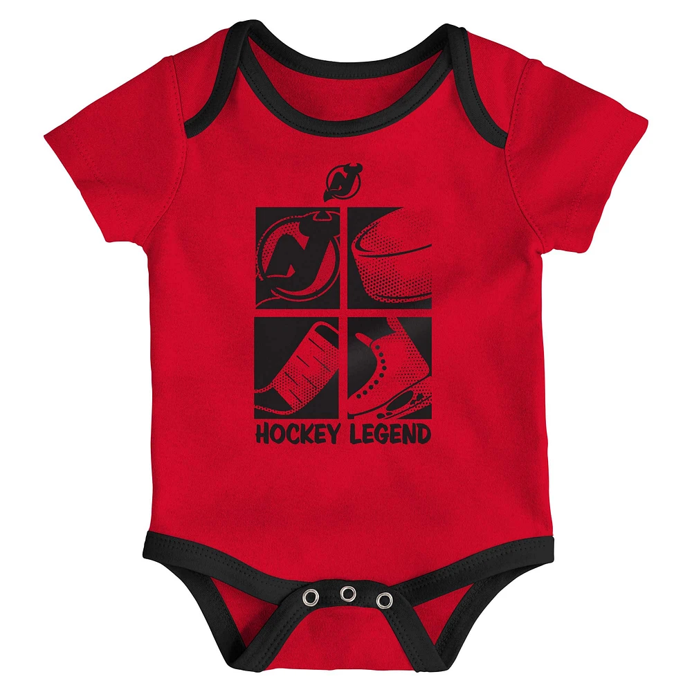 Newborn & Infant New Jersey Devils Legend Three-Piece Bodysuit Set