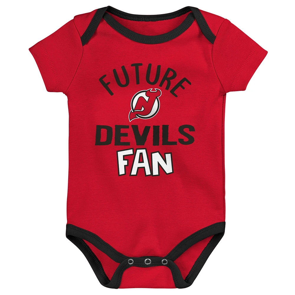 Newborn & Infant New Jersey Devils #1 Draft Pick 2 Pack Bodysuit Blanket Set