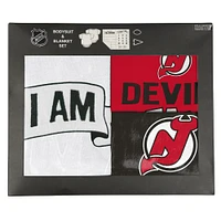 Newborn & Infant New Jersey Devils #1 Draft Pick 2 Pack Bodysuit Blanket Set