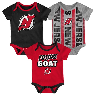 Ensemble de trois bodies pour nouveau-né New Jersey Devils Loyal Buddies