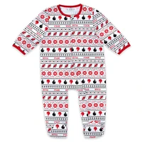 Newborn WEAR by Erin Andrews New Jersey Devils Allover Print Full-Zip Sleeper & Bib Christmas Set