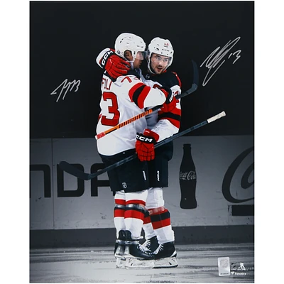 Nico Hischier & Tyler Toffoli New Jersey Devils Autographed 16" x 20" Celebrating Photograph