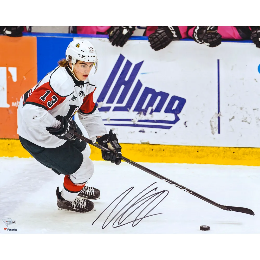 Nico Hischier New Jersey Devils autographiée 16 "x 20" Halifax Mooseheads Photographie