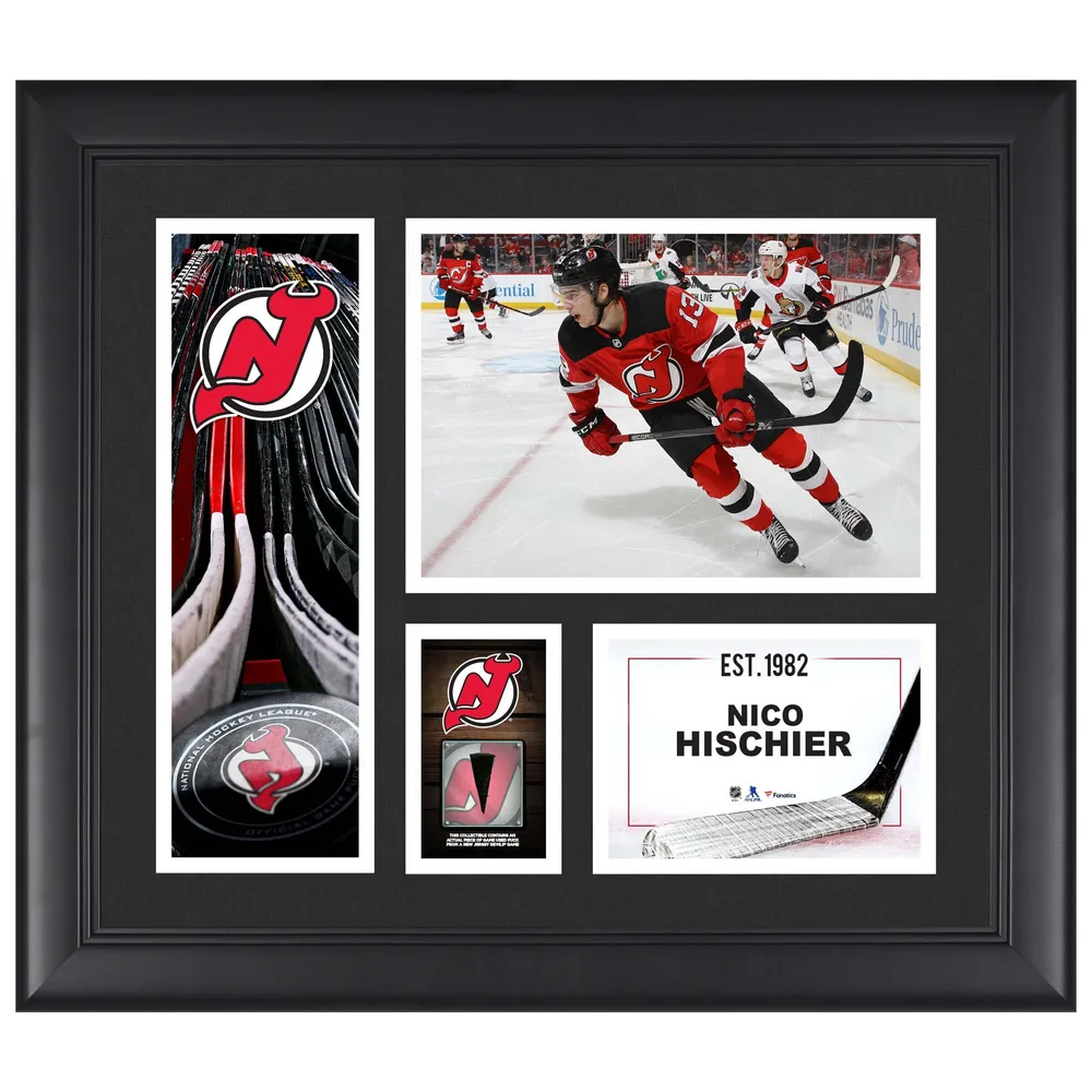 Nico Hischier New Jersey Devils Fanatics Authentic Autographed White Adidas  Authentic Jersey