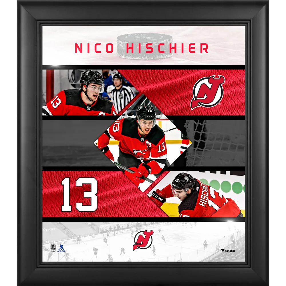 Nico Hischier New Jersey Devils Fanatics Authentic Autographed White Adidas Authentic  Jersey
