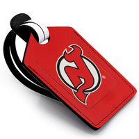 New Jersey Devils Personalized Leather Luggage Tag