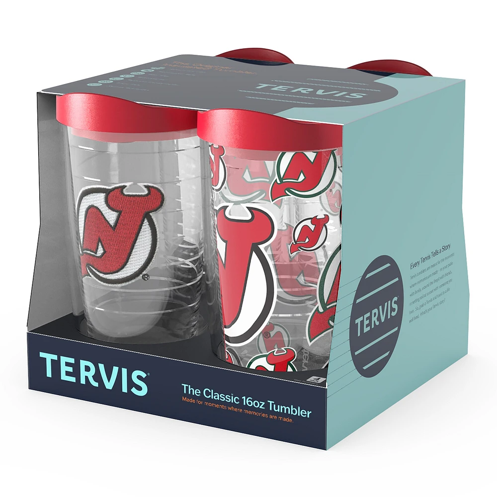 Tervis New Jersey Devils paquet de quatre 16oz. Ensemble de gobelets classiques