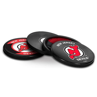 The Sports Vault New Jersey Devils Four-Piece Puck Coaster Set