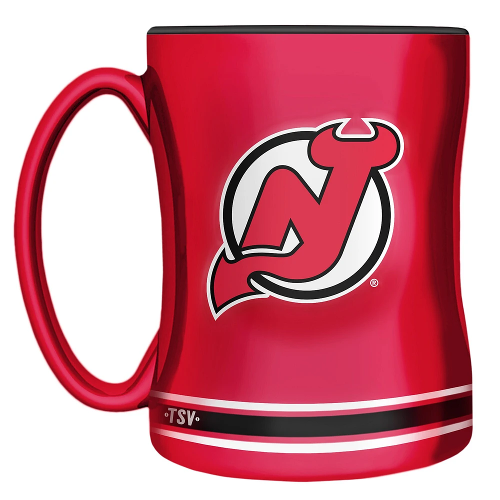 The Sports Vault Devils du New Jersey - Tasse en relief sculpté