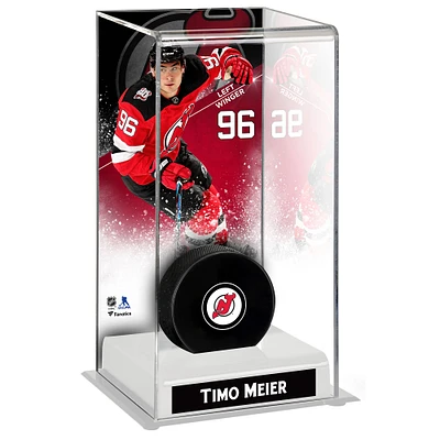 Timo Meier New Jersey Devils Deluxe Tall Hockey Puck Display Case