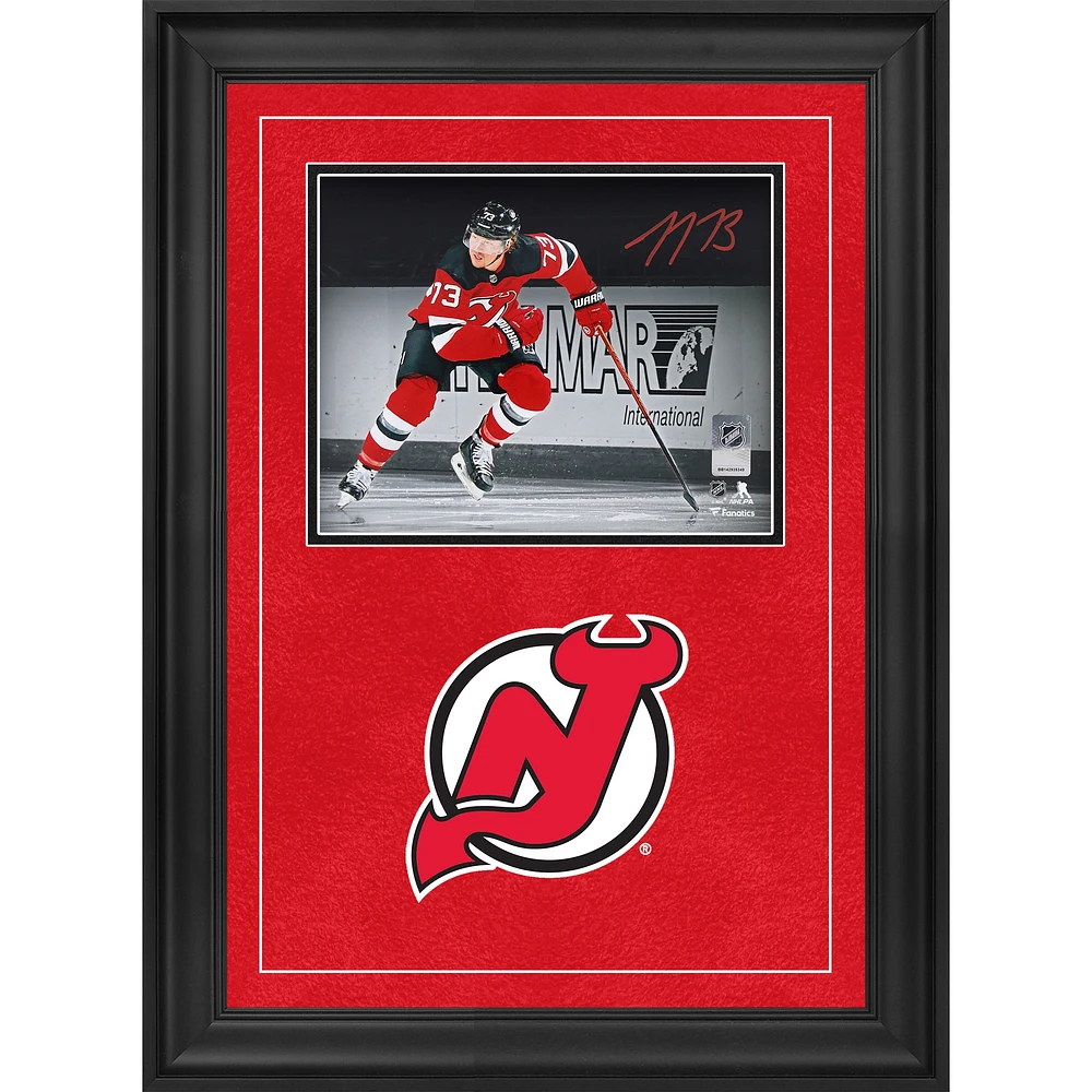 Tyler Toffoli New Jersey Devils Autographed Deluxe Framed 8" x 10" Red Jersey Skating Photograph