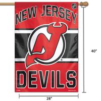 WinCraft New Jersey Devils 28" x 40" Wordmark Single-Sided Vertical Banner
