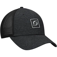 Women's Fanatics  Black New Jersey Devils Authentic Pro Adjustable Trucker Hat