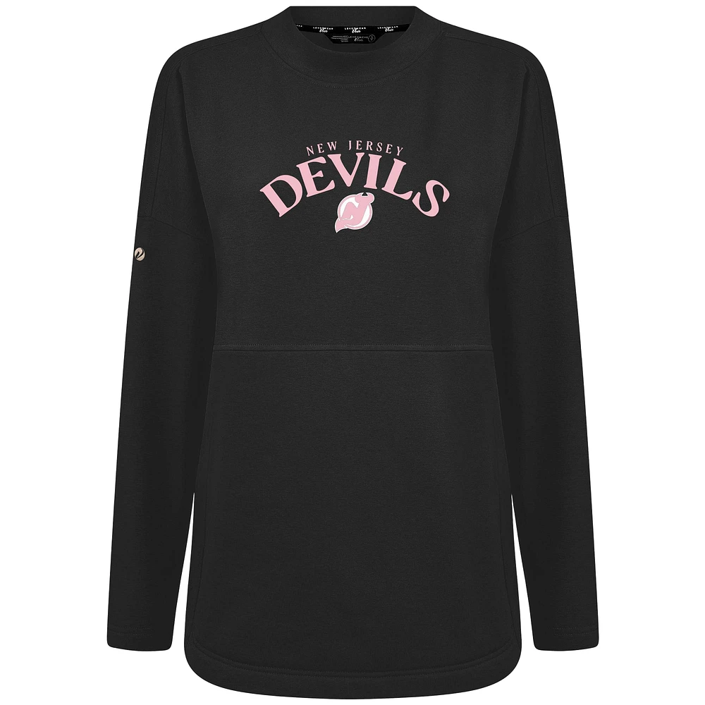 Sweat-shirt à col roulé arqué Beaudry pour la fête des mères Devils du New Jersey femme de Levelwear, noir