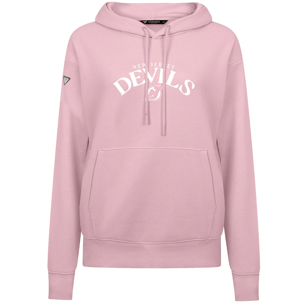 Women's Levelwear  Light Pink New Jersey Devils Mother's Day Adorn Pullover Hoodie