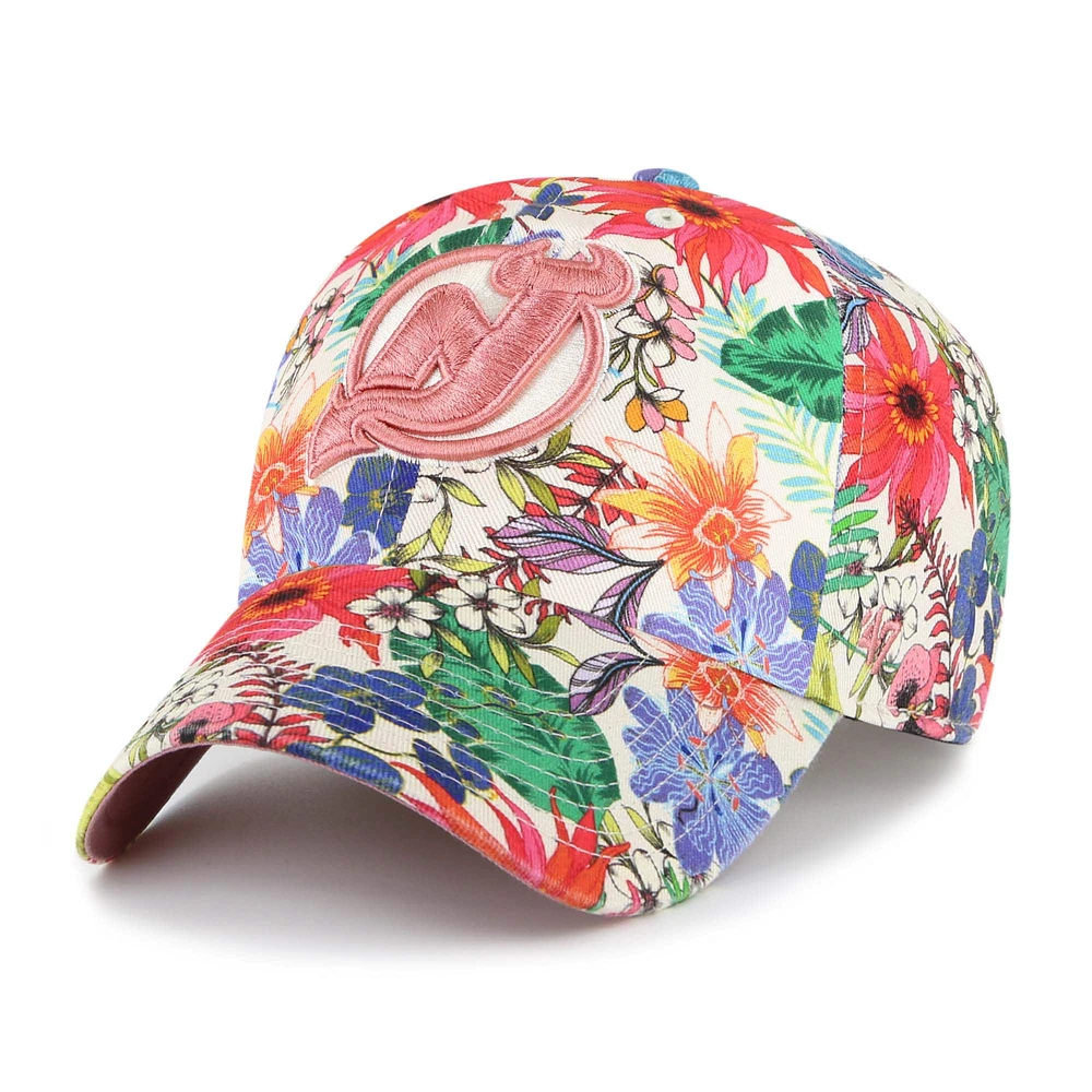 Casquette ajustable « 47 Cream New Jersey Devils Pollinator Clean Up » pour femme
