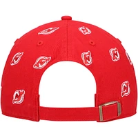 Women's '47 Red New Jersey Devils Confetti Clean Up Logo Adjustable Hat