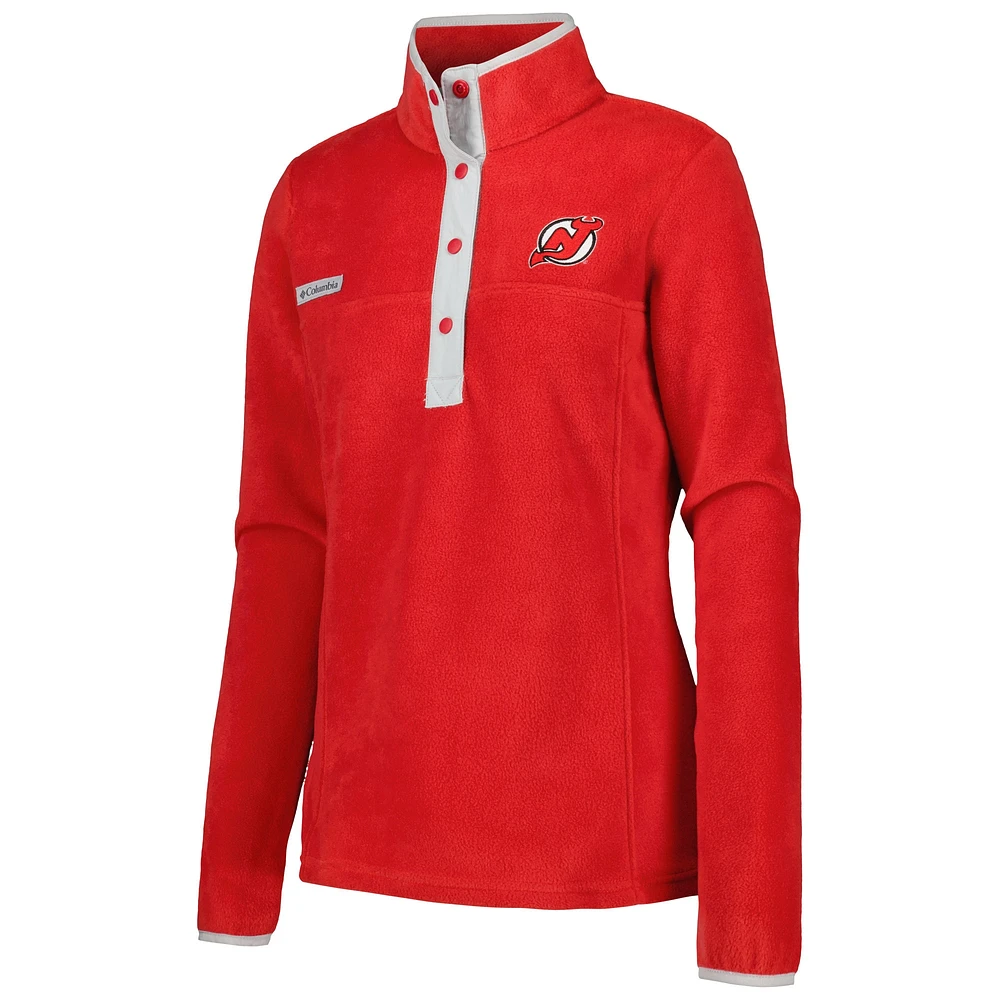 Women's Columbia Red New Jersey Devils Benton Springs Half-Snap Jacket