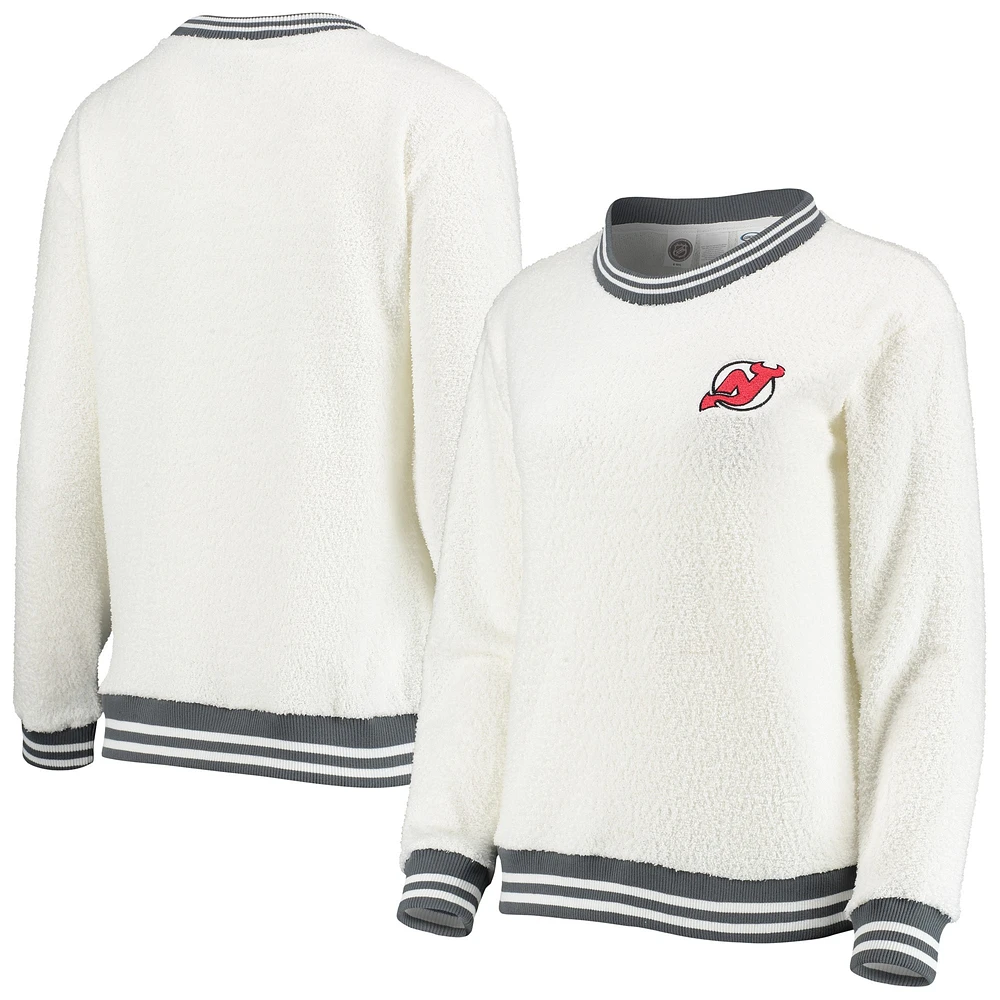 Sweat-shirt Concepts Sport Cream New Jersey Devils Granite Sherpa pour femmes