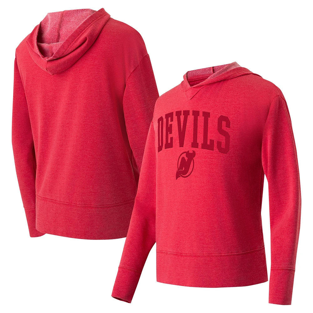 Sweat à capuche Concepts Sport rouge New Jersey Devils Volley pour femmes