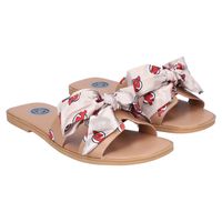 Women's Cuce Tan New Jersey Devils Bow Sandals