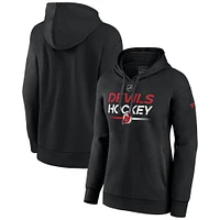 Women's Fanatics Black New Jersey Devils Authentic Pro Primary Logo Pullover Hoodie