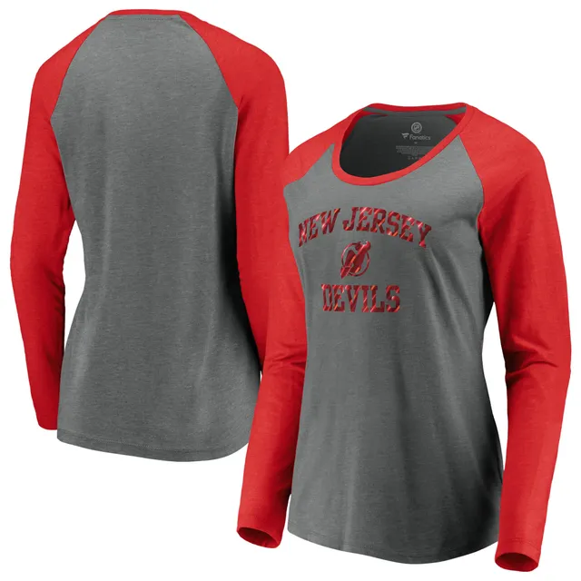 Lids New Jersey Devils Fanatics Branded Women's Spirit Lace-Up V-Neck Long  Sleeve T-Shirt - Red