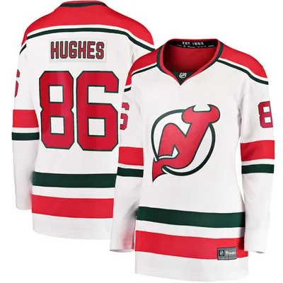 Jack Hughes New Jersey Devils Fanatics Branded Women's 2022/23 Heritage Premier Breakaway - White