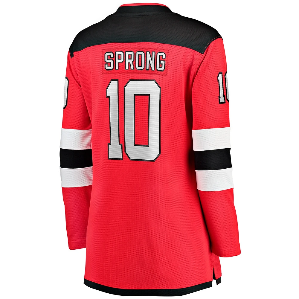 Women's Fanatics Daniel Sprong Red New Jersey Devils Home Breakaway Player