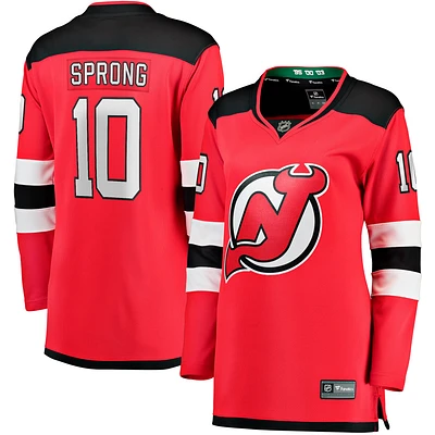 Women's Fanatics Daniel Sprong Red New Jersey Devils Home Breakaway Player