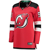 Maillot Breakaway à domicile des Devils du New Jersey Fanatics Dawson Mercer rouge pour femmes