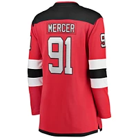 Maillot Breakaway à domicile des Devils du New Jersey Fanatics Dawson Mercer rouge pour femmes