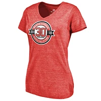 Women's Fanatics Martin Brodeur Red New Jersey Devils Hall of Fame V-Neck Tri-Blend T-Shirt