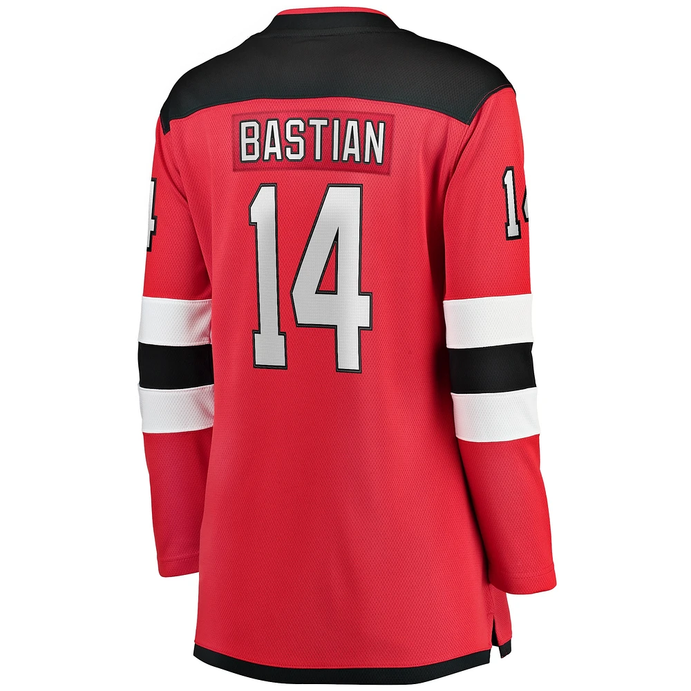 Fanatics pour femmes Nathan Bastian Rouge New Jersey Devils Home Team Breakaway Player Maillot