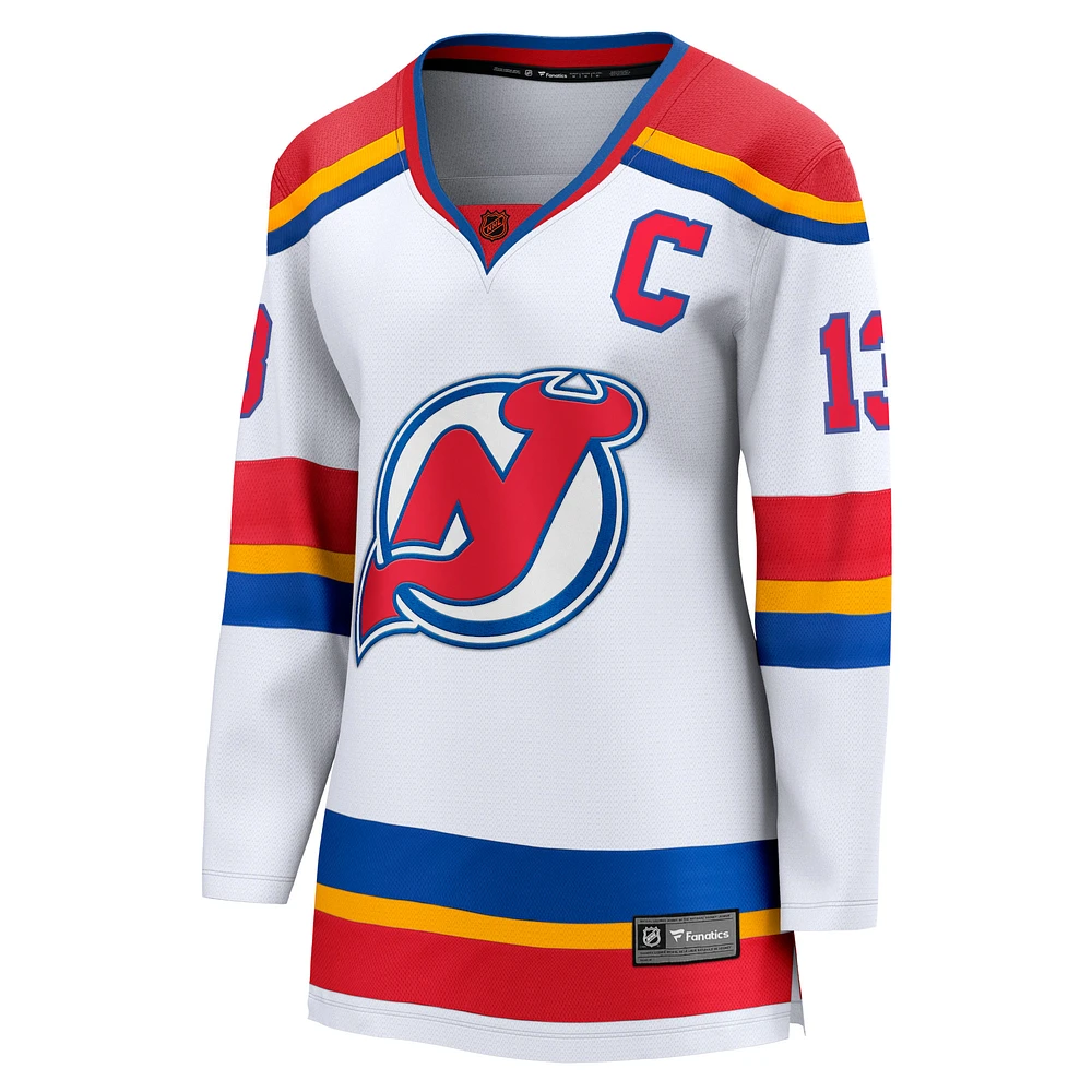 Fanatics pour femmes Nico Hischier Blanc New Jersey Devils Édition spéciale 2.0 Maillot de joueur échappé