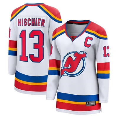 Fanatics pour femmes Nico Hischier Blanc New Jersey Devils Édition spéciale 2.0 Maillot de joueur échappé